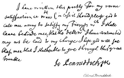 Colonel Penruddock - English School
