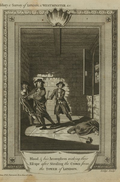 Le colonel Thomas Blood volant la couronne - English School