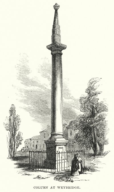 Colonne à Weybridge (gravure) - English School