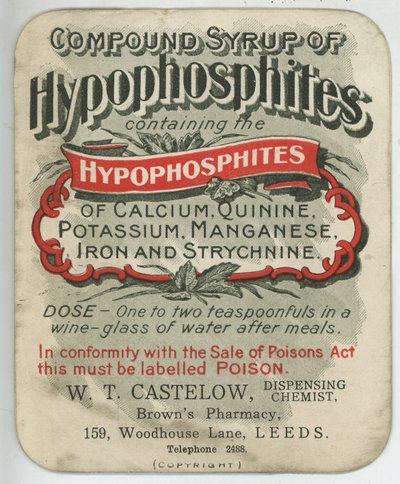 Étiquette de Sirop Composé d