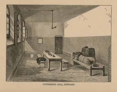 Cellule des condamnés à la prison de Newgate - English School