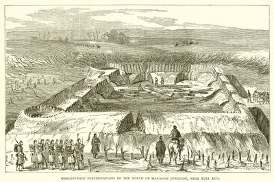 Fortifications confédérées au nord de Manassas Junction, près de Bull Run - English School
