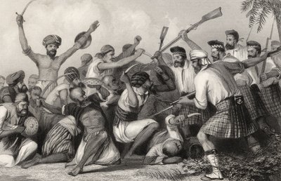 Conflit avec les Ghazees avant Bareilly le 6 mai 1858, extrait de 
