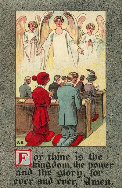 Congrégation récitant le Notre Père - English School
