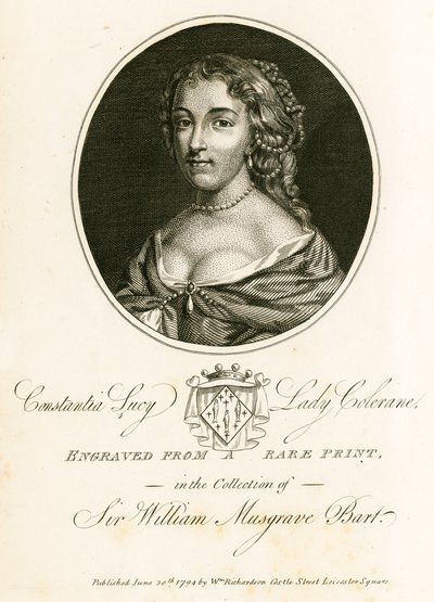Constantia Lucy, Lady Colerane - English School