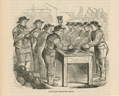 Détenus grattant des balles - English School