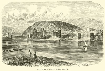 Château et ville de Conway - English School