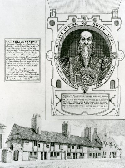 Cornelius Van Dun (1483-1577) Mémorial et Hospices, 1798 - English School