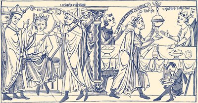 Couronnement du jeune roi Henri, extrait de "A Short History of the English People" (Une brève histoire du peuple anglais) - English School