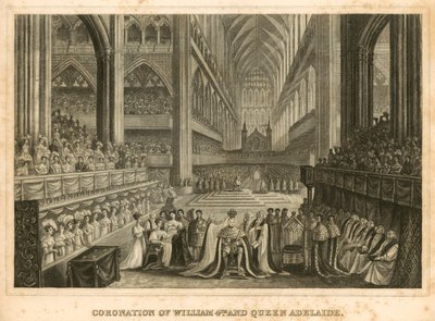 Couronnement du roi Guillaume IV et de la reine Adélaïde - English School