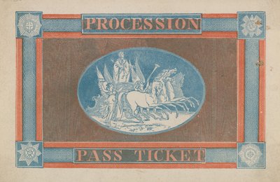 Billet de Passage pour la procession du Couronnement - English School