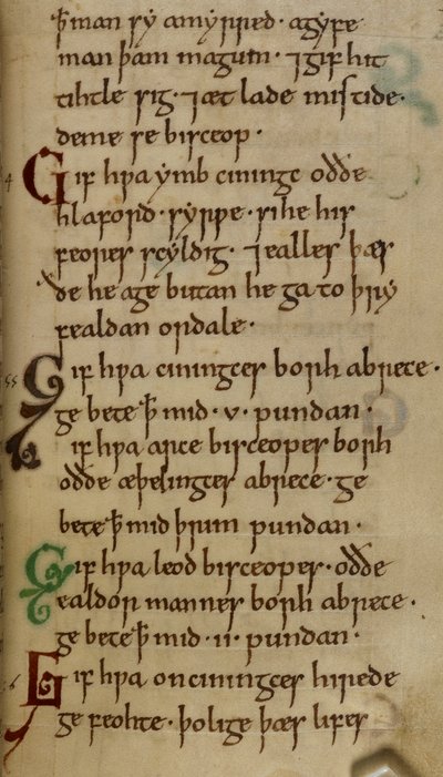 Code de loi du roi Cnut - English School