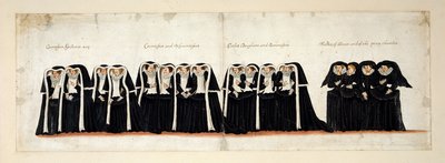 Comtesses Assistantes; Comtesses et Vicomtesses; les filles de Comtes et Baronnes; Demoiselles d