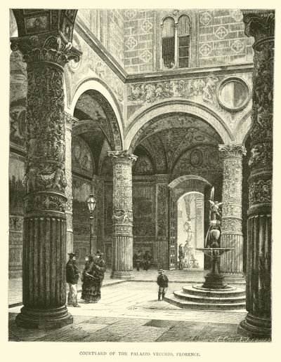 Cour du Palazzo Vecchio, Florence - English School