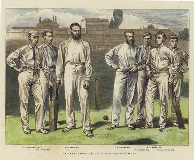 Cricket - Groupe de joueurs de cricket distingués - English School
