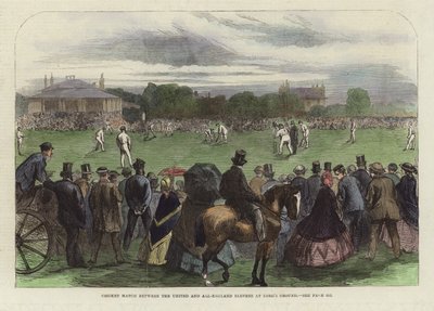 Match de cricket entre les United et All-England Elevens - English School