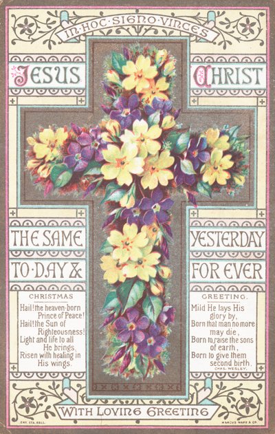Croix avec des fleurs - English School