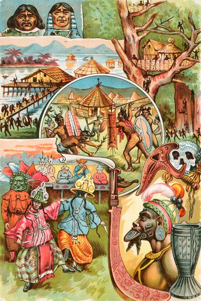 Races curieuses et sauvages du monde - English School