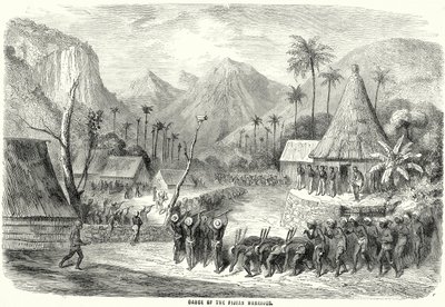 Danse des guerriers fidjiens (gravure) - English School