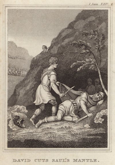 David coupe le manteau de Saül - English School