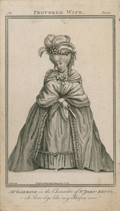 David Garrick dans le rôle de Sir John Brute - English School
