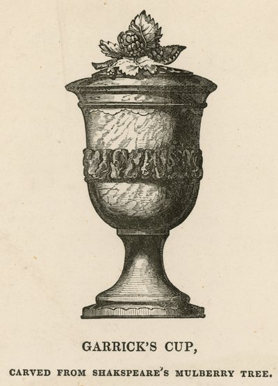 La coupe de David Garrick, sculptée dans le mûrier de William Shakespeare - English School
