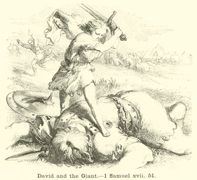 David et le géant, 1 Samuel, xvii, 51 - English School