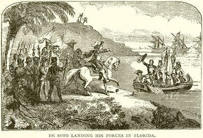 De Soto débarquant ses forces en Floride - English School