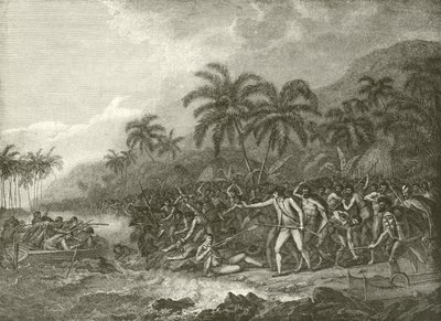 Mort du Capitaine Cook - English School