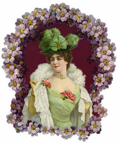 Décoration avec un portrait de femme - English School