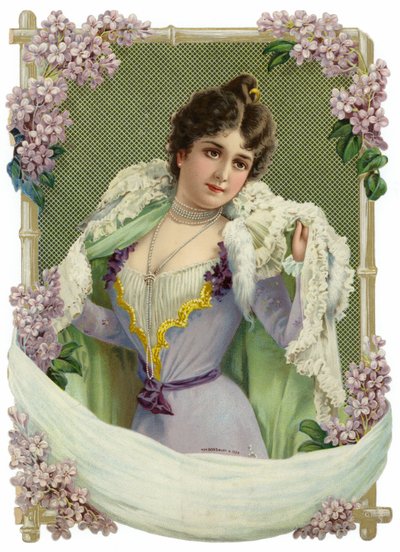 Décoration avec un portrait de femme - English School