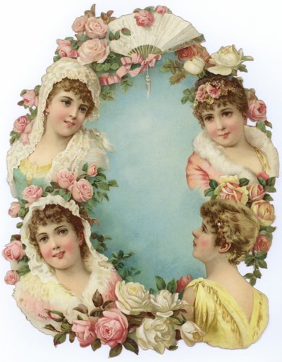 Décoration avec des portraits de femmes - English School