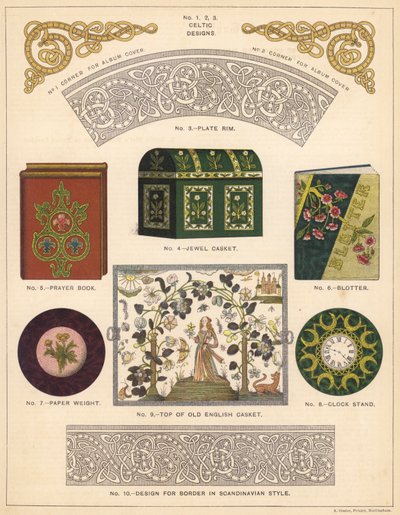 Articles décoratifs (lithographie en couleur) - English School