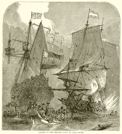 Défaite de la Flotte Française par Lord Howe - English School