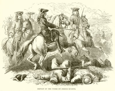 Défaite des Turcs par le prince Eugène - English School