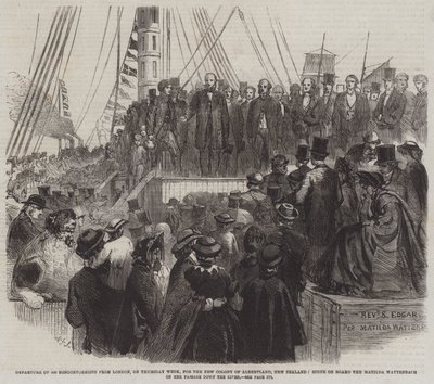 Départ de 800 non-conformistes de Londres, jeudi dernier, pour la nouvelle colonie d