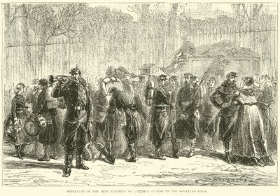 Départ du 10e Régiment de la Garde nationale vers les postes avancés, octobre 1870 - English School