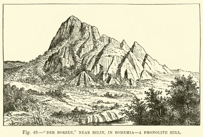 Der Borzen, près de Bilin, en Bohême, une colline de phonolite - English School