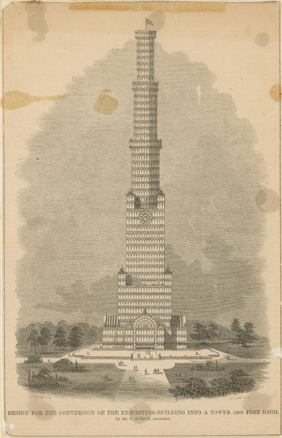 Conception de Charles Burton pour la conversion du Crystal Palace - English School