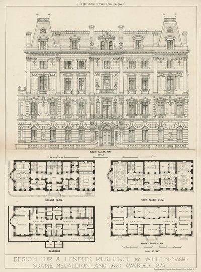 Conception pour une résidence londonienne par W Hilton Nash - English School