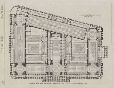 Conception pour la Galerie Nationale proposée, Plan de l