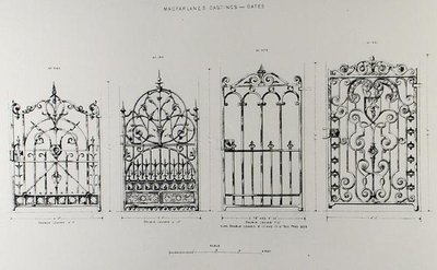 Conceptions pour des balustrades en fonte, de 