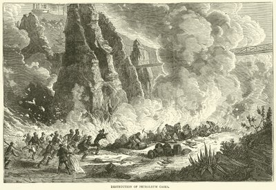 Destruction des fûts de pétrole, décembre 1870 - English School