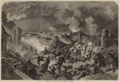 Destruction des usines européennes à Canton - English School