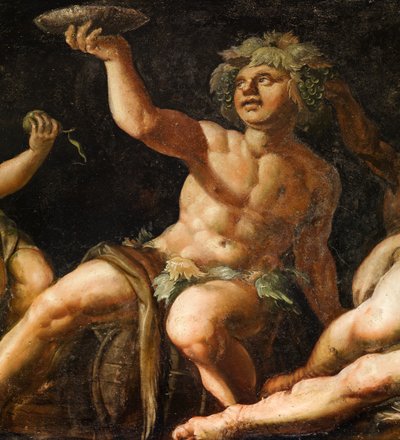 Détail du panneau peint, salle Elysium, château de Bolsover - English School
