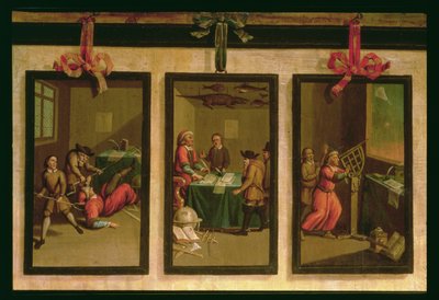 Détail du lambris dans le salon néerlandais - English School