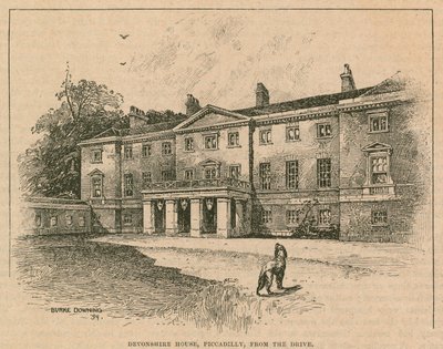 Devonshire House, Piccadilly, Londres, depuis l