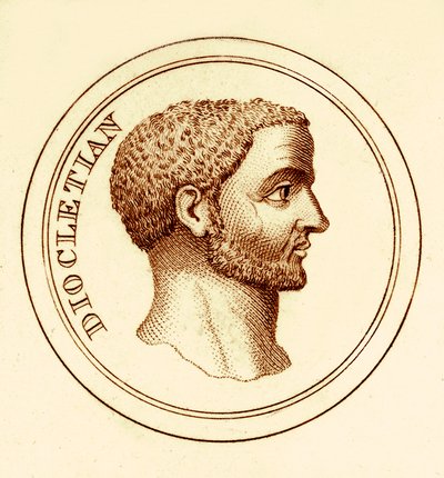 Dioclétien, illustration du Dictionnaire Historique Universel par George Crabb, publiée en 1825 - English School