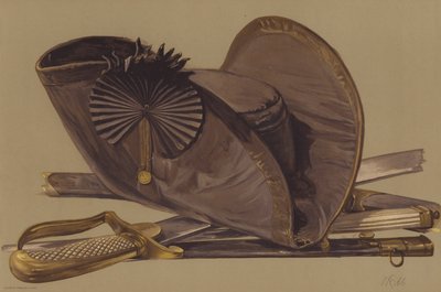 Dague, épée et bicorne de Lord Nelson - English School