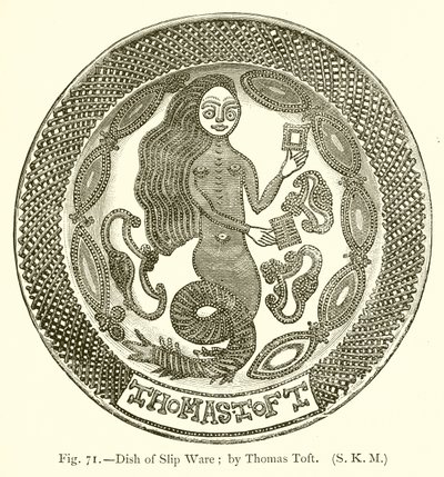 Plat en terre cuite; par Thomas Toft - English School